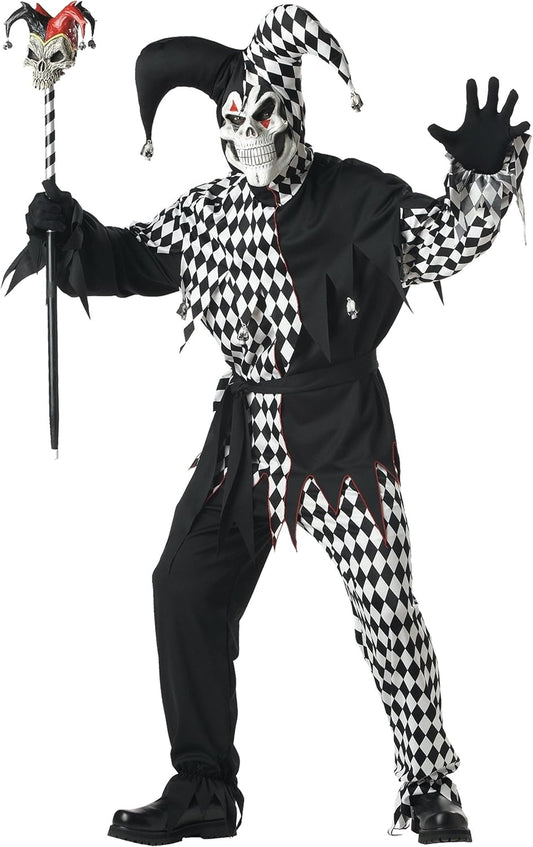 California Costume Men's Adult- Black Evil Jester Costume