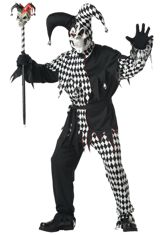 California Costume Men's Adult- Black Evil Jester Costume