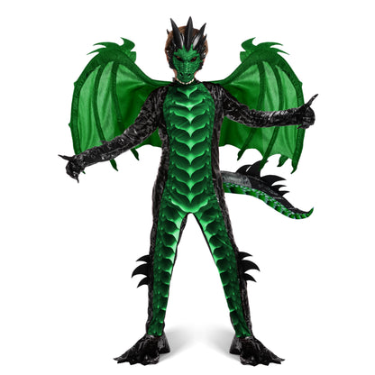 Spooktacular Creations Halloween Kid Dragon Costume, Boys Dragon Wings, Tail and Mask Set for Halloween Dress Up