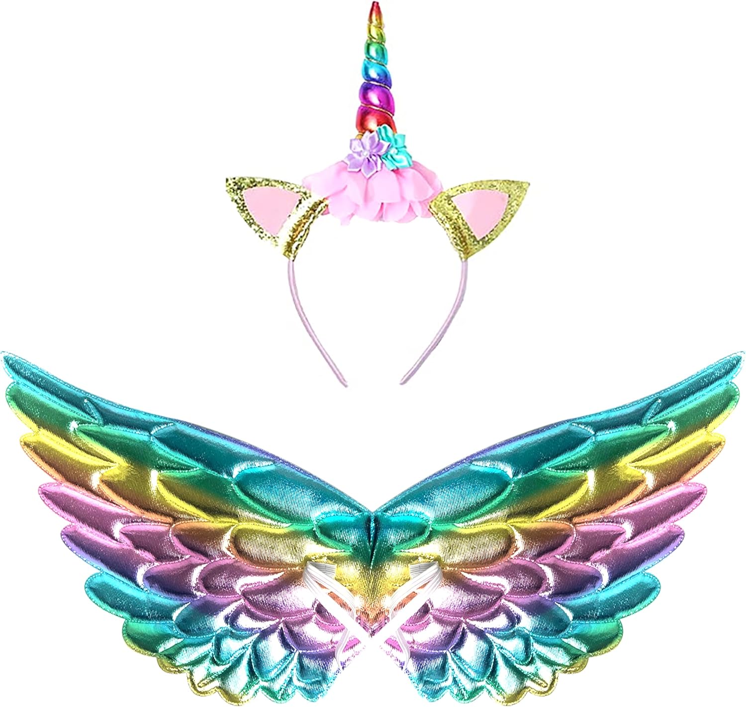 Soyoekbt Girls Unicorn Costume LED Light Up Unicorn Dress Birthday Party Princess Dress for Halloween Party