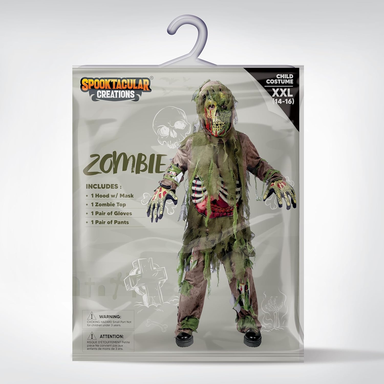 Spooktacular Creations Swamp Deluxe Skeleton Living Dead Zombie Costume for Halloween Kids Monster Role-Playing
