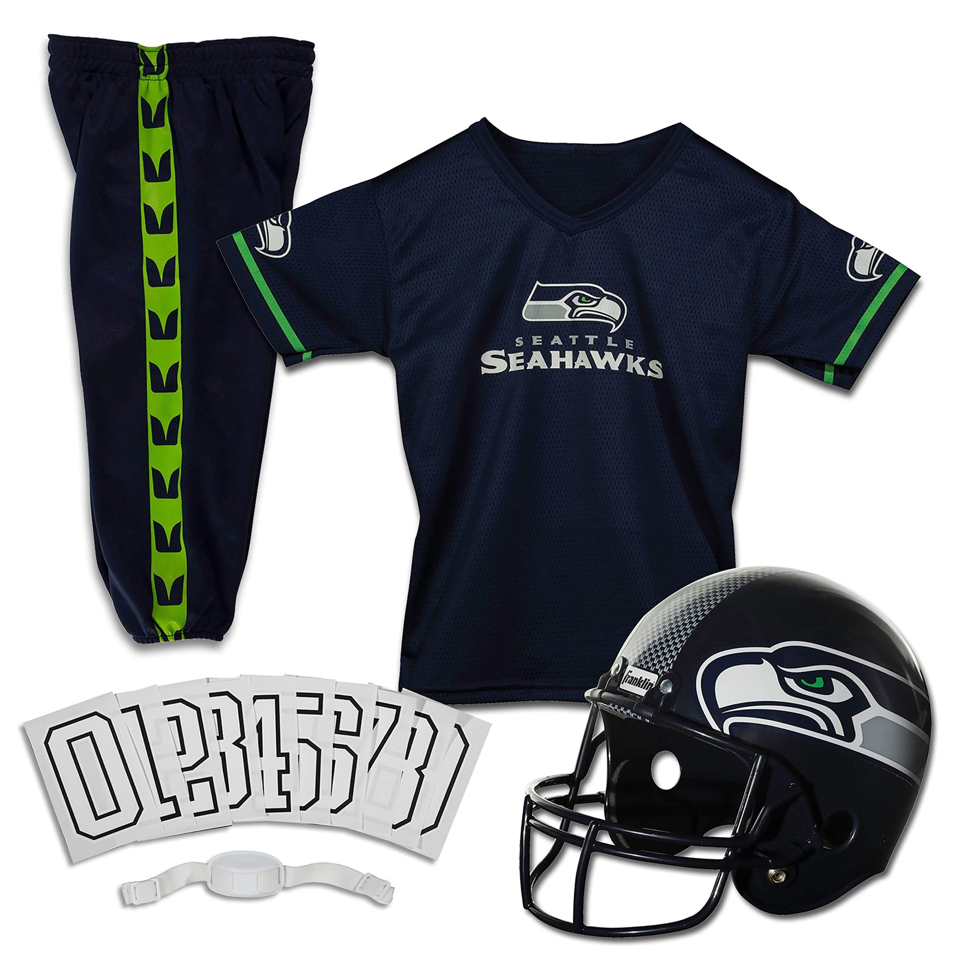 Franklin Sports NFL Youth Football Uniform Set for Boys & Girls - Includes Helmet, Jersey & Pants with Chinstrap + Numbers