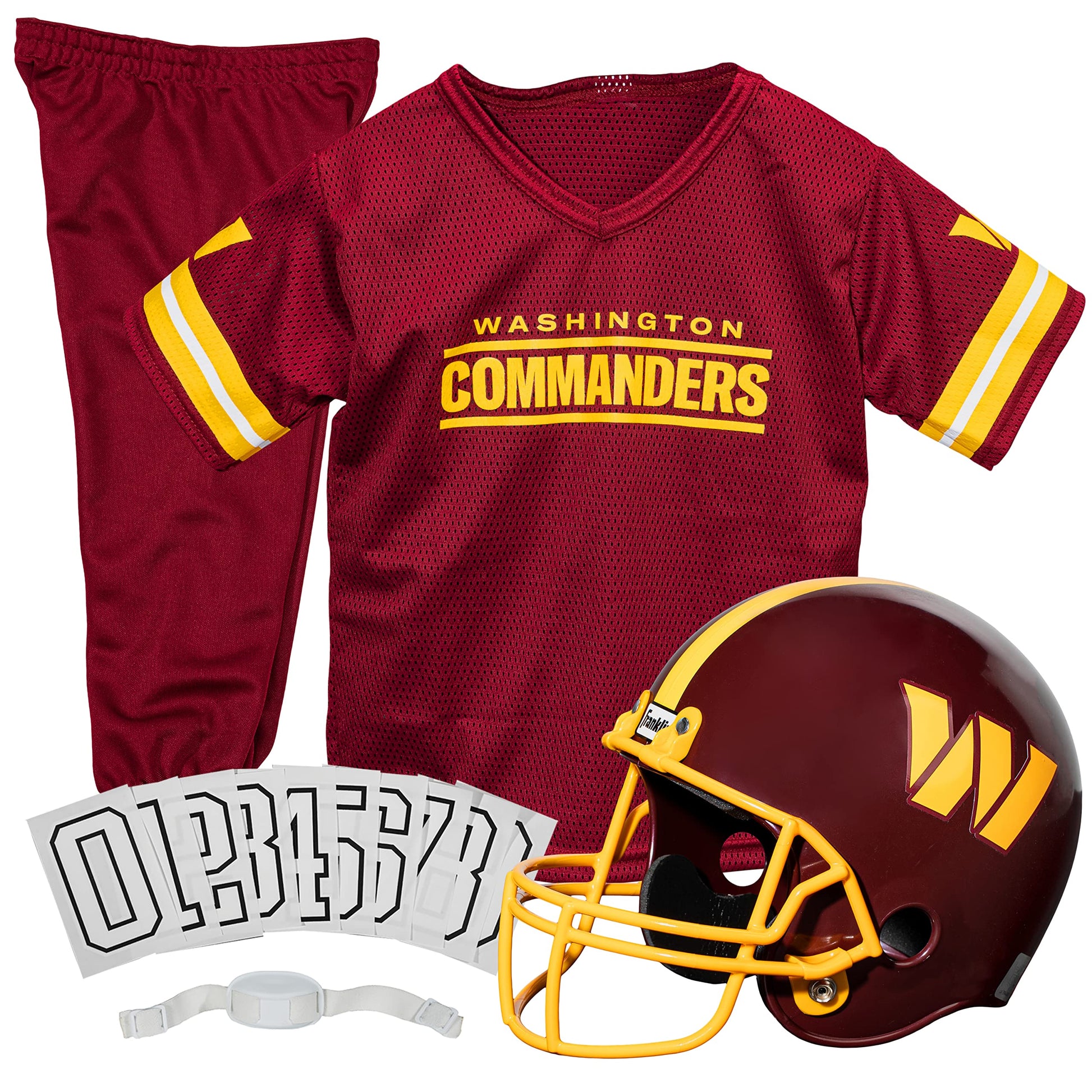 Franklin Sports NFL Youth Football Uniform Set for Boys & Girls - Includes Helmet, Jersey & Pants with Chinstrap + Numbers