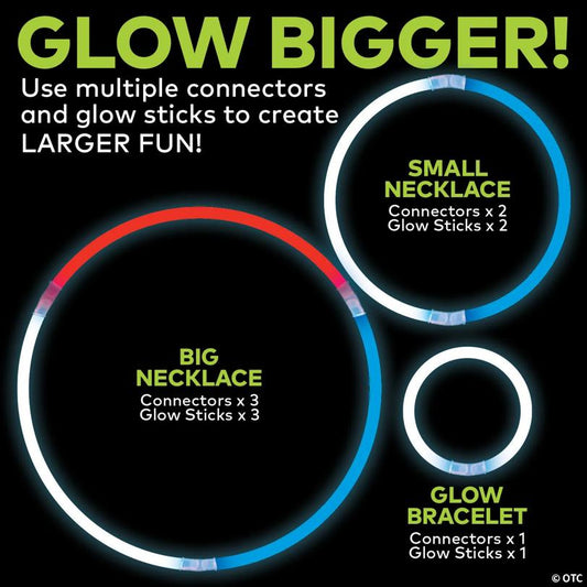 Glow Bracelets 100-Pack – Neon Glow Stick Party Favors for Halloween