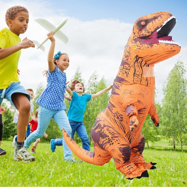 Inflatable T-Rex dinosaur costume for kids