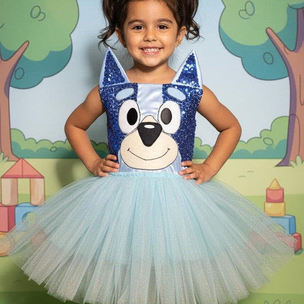 Bluey dog mascot costume kids
